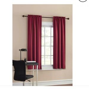 Red blackout curtains
